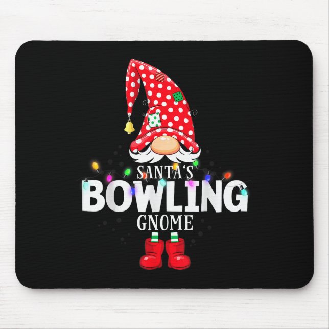 Alfombrilla De Ratón X-mas Santa's Bowling Gnome Christmas Matching  (Frente)