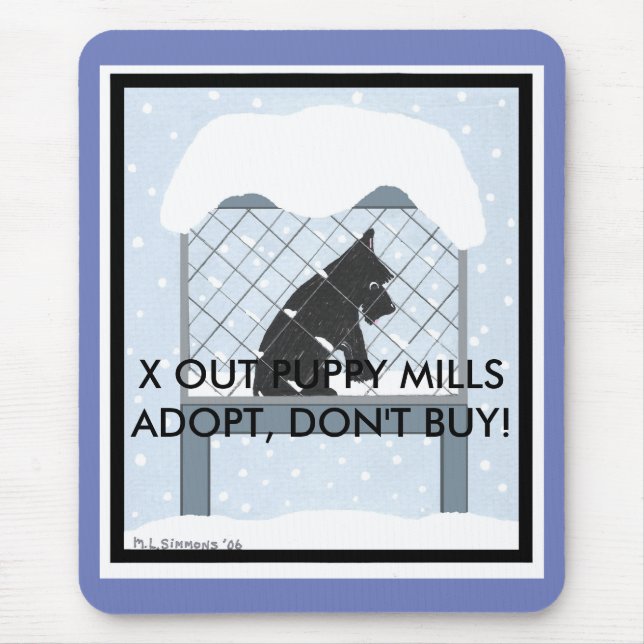 ALFOMBRILLA DE RATÓN X OUT PUPPY MILLS (Frente)