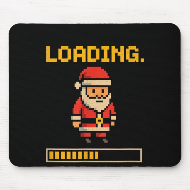 Alfombrilla De Ratón Xel Santa Loading Retro Christmas Gamer Shirt  (Frente)