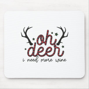 Alfombrilla De Ratón Xmas Gift Oh Deer I Need More Wine
