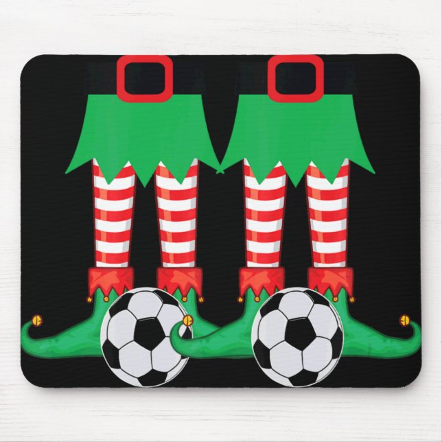 Alfombrilla De Ratón Xmas Matching Soccer Elf Pajama Christmas Team S T (Frente)