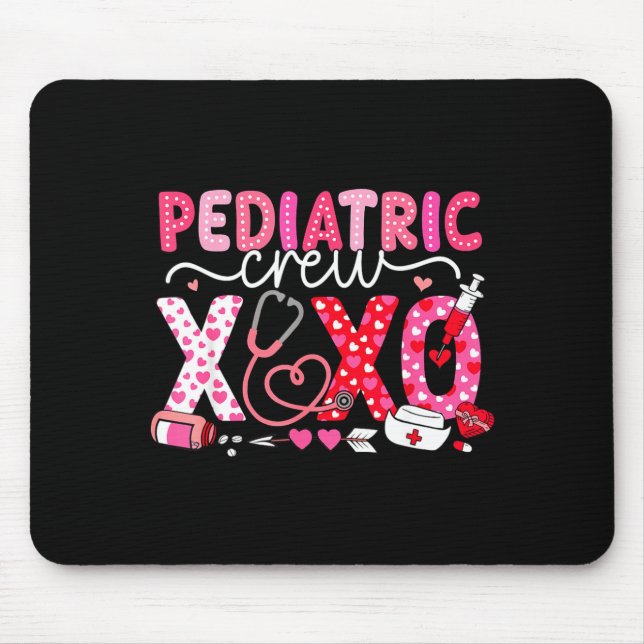 Alfombrilla De Ratón Xoxo Nurse Pediatric Crew Nurse Valentine Leopard  (Frente)