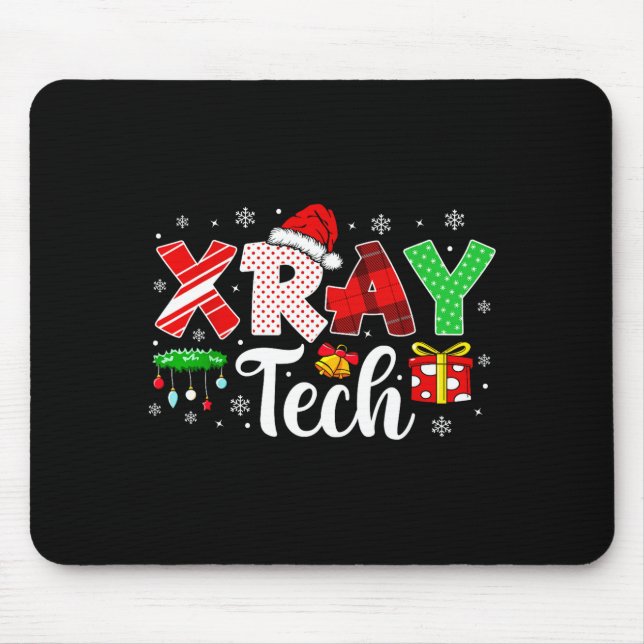 Alfombrilla De Ratón Xray Tech Christmas Bow Rad Tech Radiology Men Wom (Frente)
