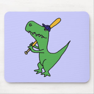 Alfombrilla De Ratón XX dinosaurio de T-rex que juega a béisbol