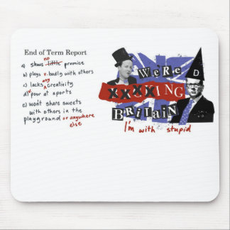 Alfombrilla De Ratón Xxxxing Gran Bretaña, yo estamos con estúpido