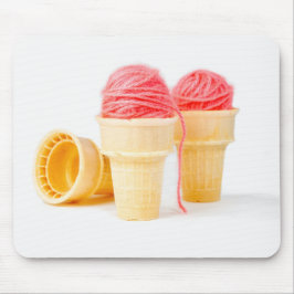 Alfombrilla De Ratón Yarn Ice Cream Cones