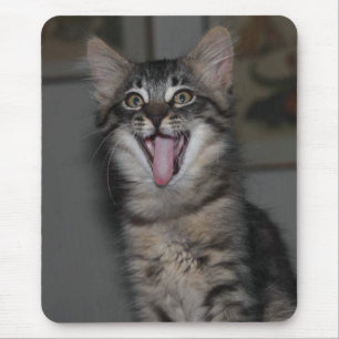 Alfombrilla De Ratón Yawning Kitten Mouse Pad