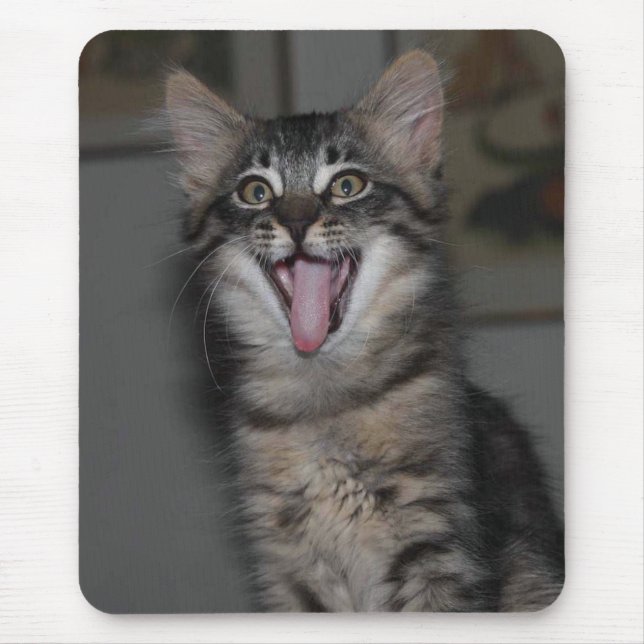 Alfombrilla De Ratón Yawning Kitten Mouse Pad (Frente)