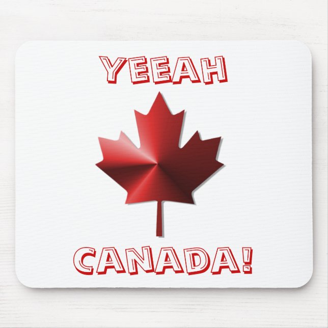 Alfombrilla De Ratón Yeeah Canada Flag Maple Leaf Mousepad (Frente)