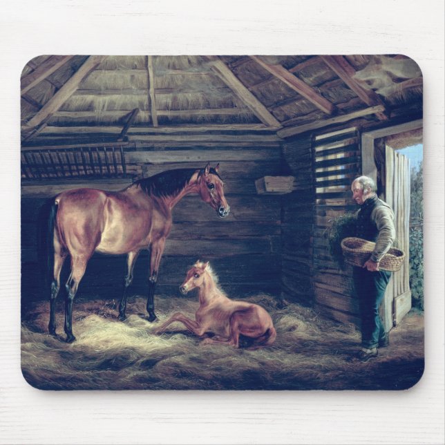Alfombrilla De Ratón Yegua inglesa con ella potros, 1833 (Frente)