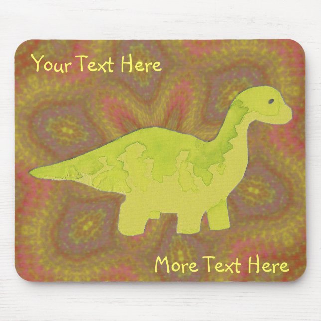 Alfombrilla De Ratón Yellow Dino Mousepad (Frente)