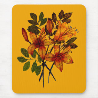 Alfombrilla De Ratón Yellow Lily Print on Mousepad