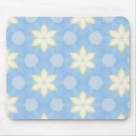 Alfombrilla De Ratón Yellow stars on blue geometric pattern mousepad
