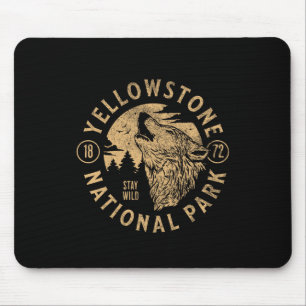 Alfombrilla De Ratón Yellowstone Wyoming Wolf Nature Hike al aire libre