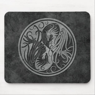 Alfombrilla De Ratón Yin de piedra oscuro Yang Phoenix