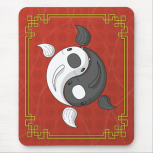 Alfombrilla De Ratón Yin y Yang el Koi Mousepad
