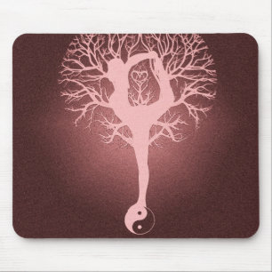 Alfombrilla De Ratón Yin yang, árbol de la vida, yoga, armonía