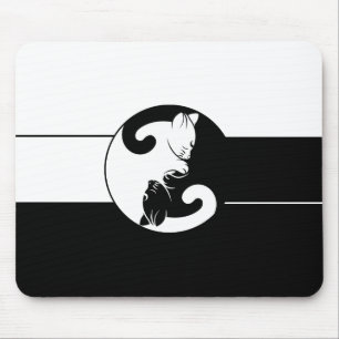 Alfombrilla De Ratón Yin yang cats