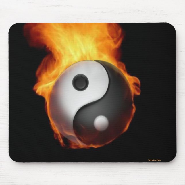 Alfombrilla De Ratón Yin Yang en Fire Mousepad (Frente)