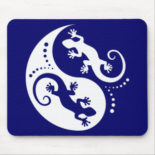 Alfombrilla De Ratón YIN & YANG Geckos blanco + tu experiencia e idea