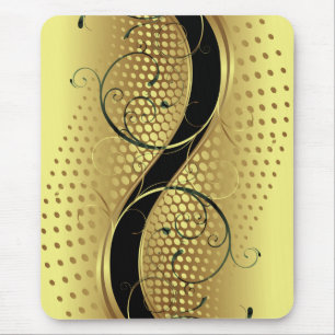Alfombrilla De Ratón Yin Yang-Gold Swirls