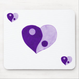 Alfombrilla De Ratón Yin Yang Heart (Purple/Lilac)