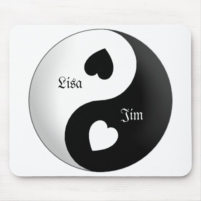 Alfombrilla De Ratón Yin Yang Love Mouse Pad personalizado (Frente)