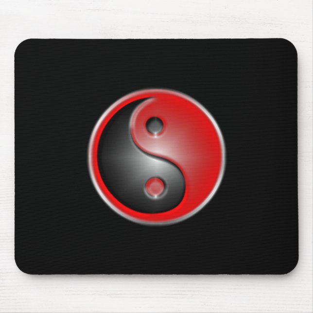Alfombrilla De Ratón yin-Yang-rojo (Frente)