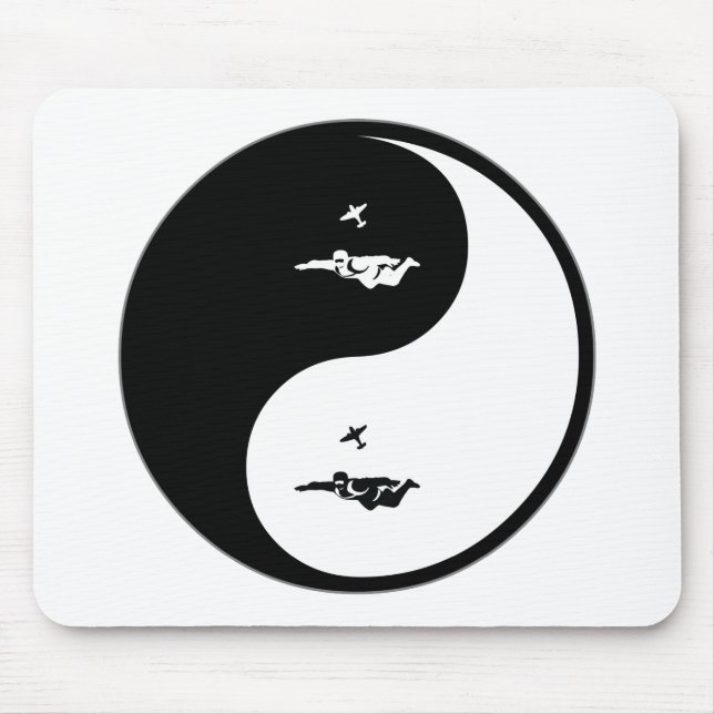 Alfombrilla De Ratón Yin Yang Skydiving (Frente)