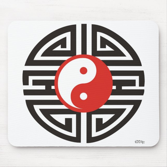 Alfombrilla De Ratón Yin Yang Tattoo (Frente)