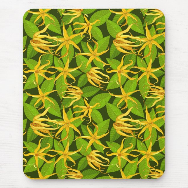 Alfombrilla De Ratón Ylang Ylang Flores exóticas perfumadas (Frente)