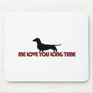 Alfombrilla De Ratón Yo amor usted Dachshund del tiempo largo