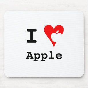 Alfombrilla De Ratón "Yo ♥ Apple" Mousepad