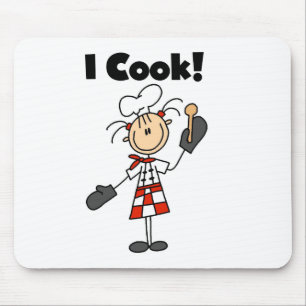 Alfombrilla De Ratón Yo cocino - Chef femenina