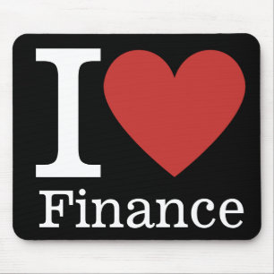 Alfombrilla De Ratón Yo ❤️ Love Finance - Departamento de Finanzas -