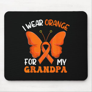 Alfombrilla De Ratón Yo También Uso Naranja Para Leucemia De Mariposa D