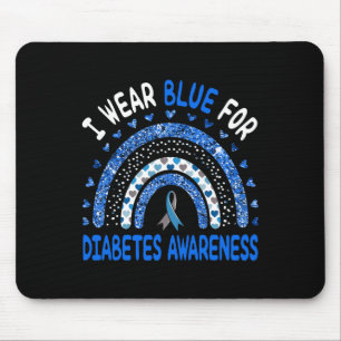 Alfombrilla De Ratón Yo Uso Azul Para La Diabetes Concienciación Sobre 