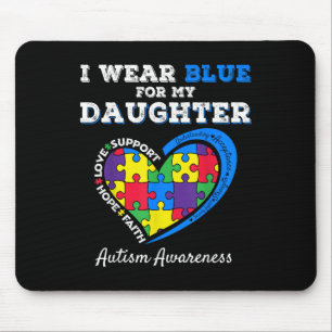 Alfombrilla De Ratón Yo Uso Azul Para Mi Hija Autismo Conciencia Papá