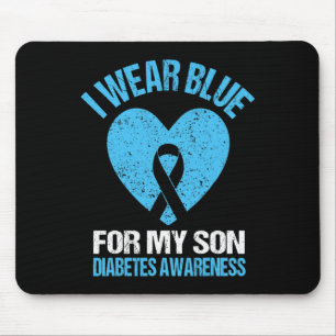 Alfombrilla De Ratón Yo Uso Azul Para Mi Hijo Diabetes Mes De Concienci