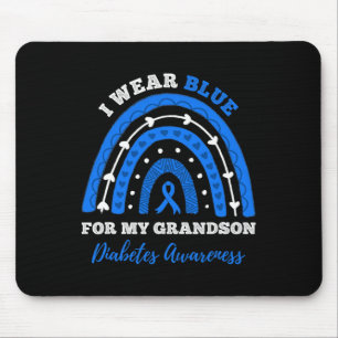 Alfombrilla De Ratón Yo Uso Azul Para Mi Nieto T1d Tipo 1 Diabetes Aw