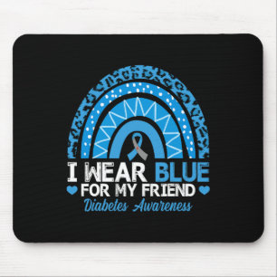 Alfombrilla De Ratón Yo Uso Azul Para Mis Awares De La Diabetes Tipo 1 
