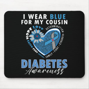Alfombrilla De Ratón Yo Uso Azul Para Mis Primos De Diabetes Tipo 1