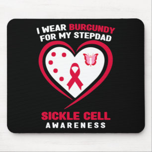 Alfombrilla De Ratón Yo uso borgoña para mi padrastro de células falcif