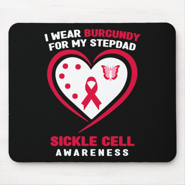 Alfombrilla De Ratón Yo uso borgoña para mi padrastro de células falcif (Frente)