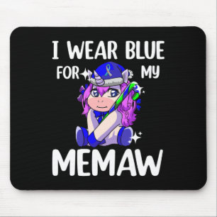 Alfombrilla De Ratón Yo uso el azul para mi apoyo a la toma de concienc