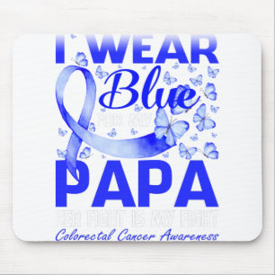 Alfombrilla De Ratón Yo Uso El Azul Para Mi Papá El Cáncer Colorrectal