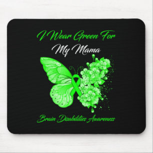 Alfombrilla De Ratón Yo Uso El Verde Para Mi Mamá Brain Discapacitados 