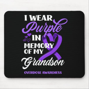 Alfombrilla De Ratón Yo Uso Morado En Memoria De Mi Nieto En Sobredosis