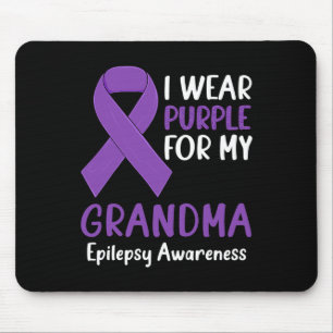 Alfombrilla De Ratón Yo uso morado para mi abuela Epilepsy Awareness Gr