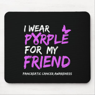 Alfombrilla De Ratón Yo uso morado para mi amigo que lucha contra el cá